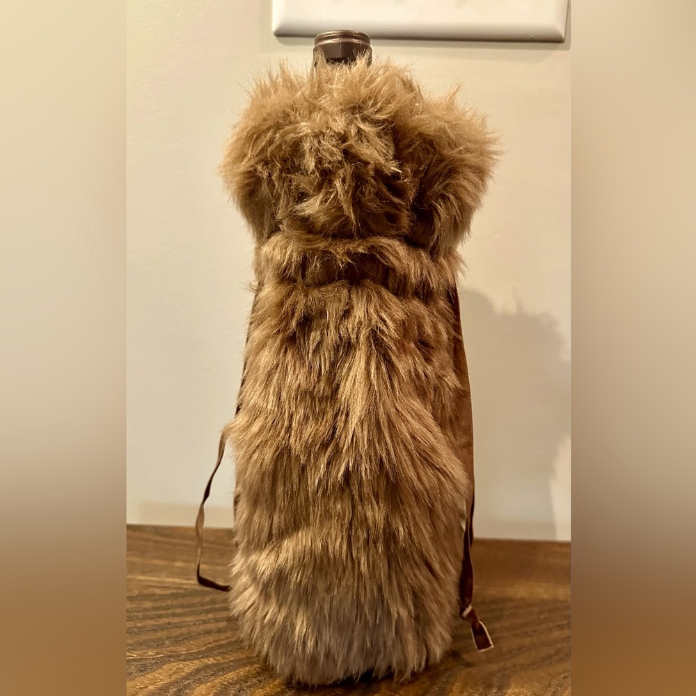Faux Fur Wine Bottle Cover